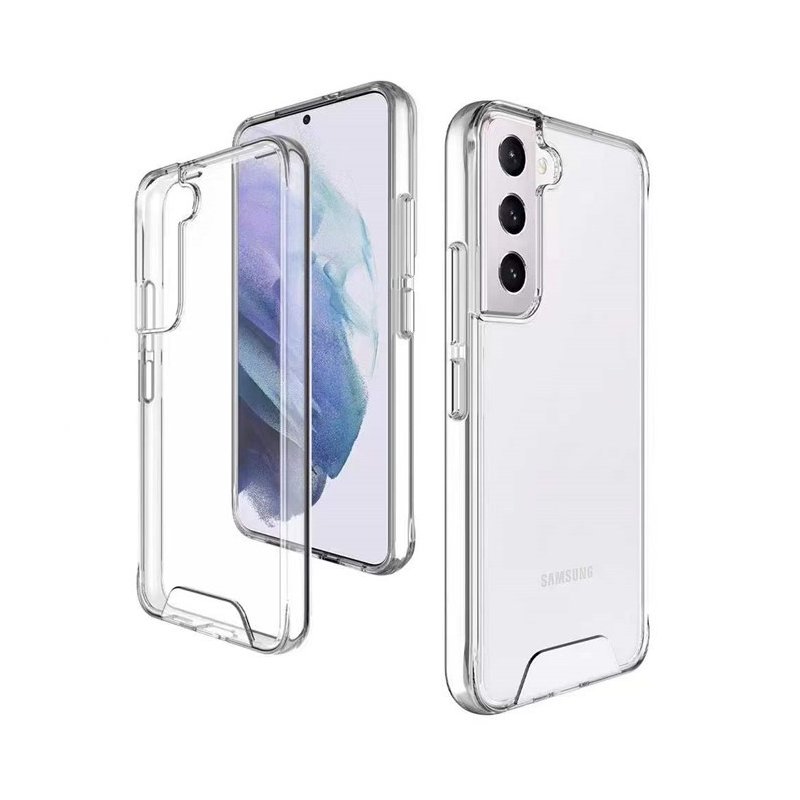 Galaxy S24 Ultra S24 plus S24 - coque transparente antichoc bouton chromé