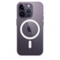 iPhone 14 Pro(Max) 14 (Plus) - Coque Transparente avec Cercle magnétique intégré