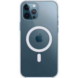 iPhone 12/Pro/Max - Coque Transparente avec Cercle magnétique intégré