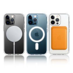 iPhone X/XS/Max/XR - Coque Transparente avec Cercle magnétique intégré