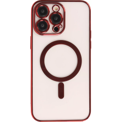 iPhone 12 Pro Max - Coque Transparente magsafe bord Noir avec Cercle magnétique intégré