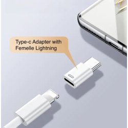 2 Adaptateurs LIGHTNING Femelle vers TYPE-C pour iphone 15 plus pro max