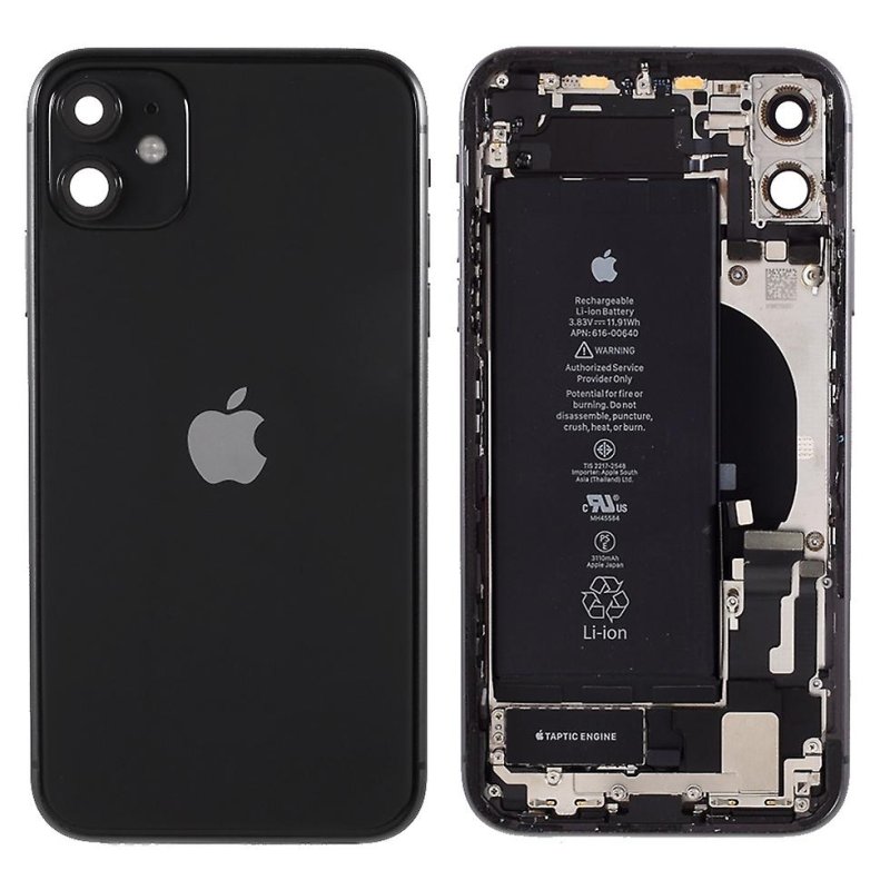 iPhone 11 - Châssis Complet Noir (Origine Demonté) Grade AB