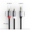 Jack 3.5mm à RCA double prise lotus câble audio 1/2 2 écouteurs câble audio 100cm