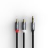 Jack 3.5mm à RCA double prise lotus câble audio 1/2 2 écouteurs câble audio 100cm