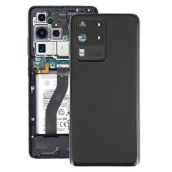 Galaxy S20 Ultra (G988B) - Vitre arrière Noir (Original Démonté) avec lentille caméras - Grade AB