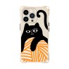 iPhone 15 Pro/Max/15 Plus/15 - Coque Magnétique avec sangle bandoulière Le chat INS