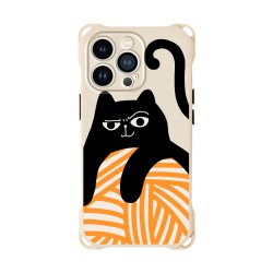 iPhone 15 Pro/Max/15 Plus/15 - Coque Magnétique avec Bracelet Le chat INS