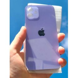 iPhone 12 - Vitre arrière Mauve (avec logo)