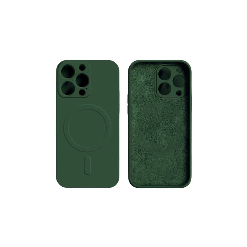 iPhone 15 Pro/Max/15 Plus/15 - Coque antichoc avec rondelle magsafe VERT