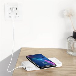 Baseus 10000mAh Qi chargeur sans fil batterie d'alimentation batterie externe chargeur sans fil Powerbank