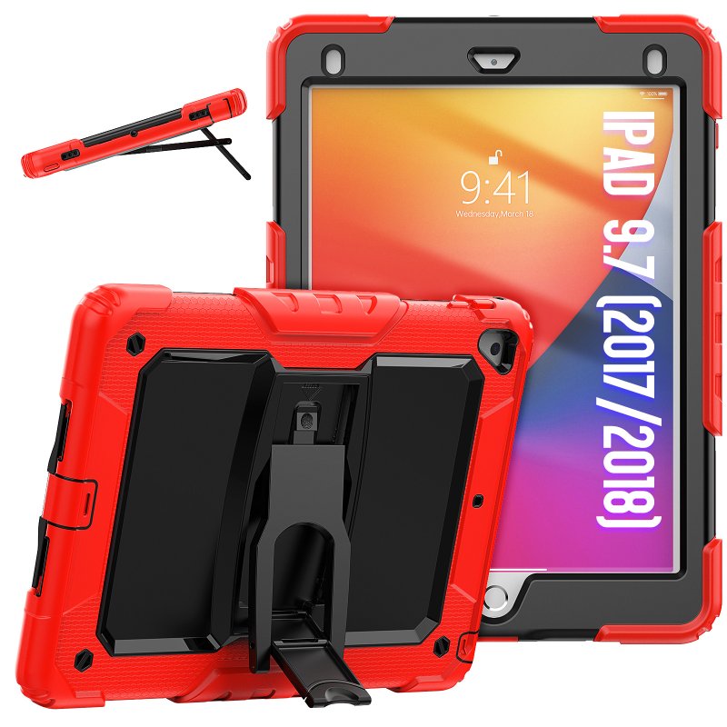 iPad 10/9/8/7/6/5/Air2/1 - housse anti choc ultra robuste Rouge