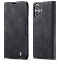 iPhone 16 (Plus) - Etui clapet portefeuille noir caseme