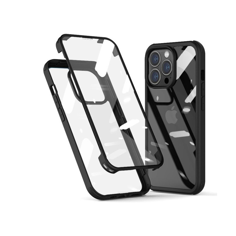 copy of iPhone 12 pro/12 - black case amouvable caméra protection