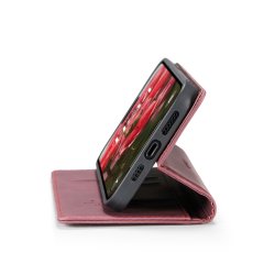 iPhone 16 Pro (Max) - Etui clapet portefeuille rouge caseme