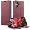 iPhone 16 (Plus) - Etui clapet portefeuille rouge caseme