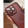 iPhone 16/Plus/Pro/Max - Coque semi rigide Lux antichoc avec verre caméra prune