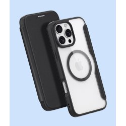 iPhone 16 Pro (Max) 16(Plus) - Etui clapet portefeuille noir caseme