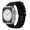 Bracelet Apple Watch 42/44/45/46/49mm - Bracelet Océan noir titane naturel (style original)