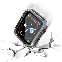 Apple Watch 46mm serie10 - coque PC noir sans verre trempé transparente