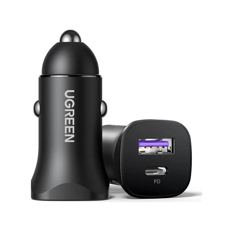 Ugreen Chargeur allume cigare Voiture 30W  Port USB + PD Chargeur