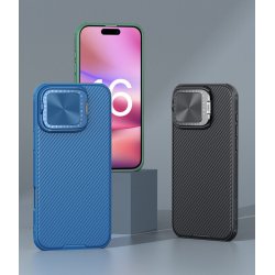 iPhone 16 Pro/Max/16 Plus/16 - Coque noire Nillkin protection caméra et béquille 2 en 1