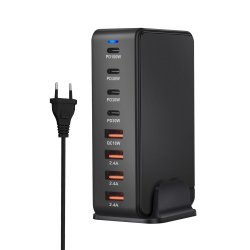 Chargeur multiport charge rapide multi-ports transfrontalière 240w chargeur universelle multifonctionnel haute puissance