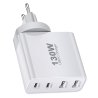 chargeur GaN 130W 4 ports (2x USB, 2x USB C) noir / Blanc