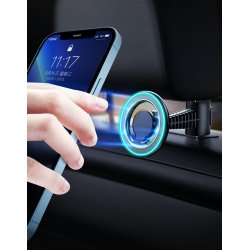 Support magsafe téléphone magnétique pour tige appuie-tête de la voiture