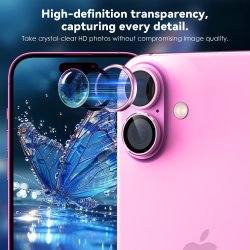 iPhone 16 (Plus) - Lot de 2 protections caméra en verre - Pink