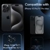 iPhone 16 Pro/Max 15 Pro/Max - Kit de 3 Verres Caméra - Noir