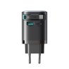 Chargeur GaN 65 W avec câble rétractable (UE) - Noir