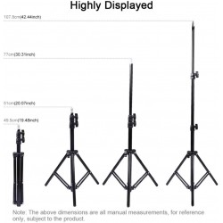 LED Lumière Anneau avec Trépied, Réglable 50-160cm