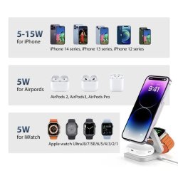 copy of Chargeur Dock  iPhone, station d'accueil iphone 3 en 1 Apple Watch airpod