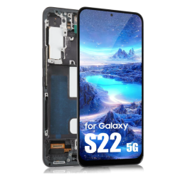 Ecran Samsung Galaxy S22 2022 (S901)+Châssis (Original Pulled NOIR)