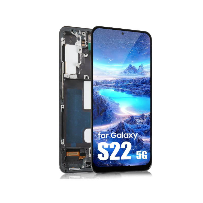 Ecran Samsung Galaxy S22 2022 (S901)+Châssis (Original Pulled NOIR)