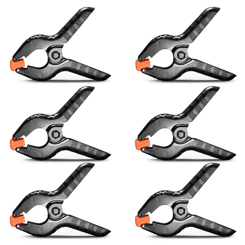 Pinces de serrage en plastique – 6 pièces (6,5 cm)