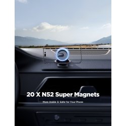 Support Voiture Magnétique JOYROOM 2en1 Compatible MagSafe - Noir