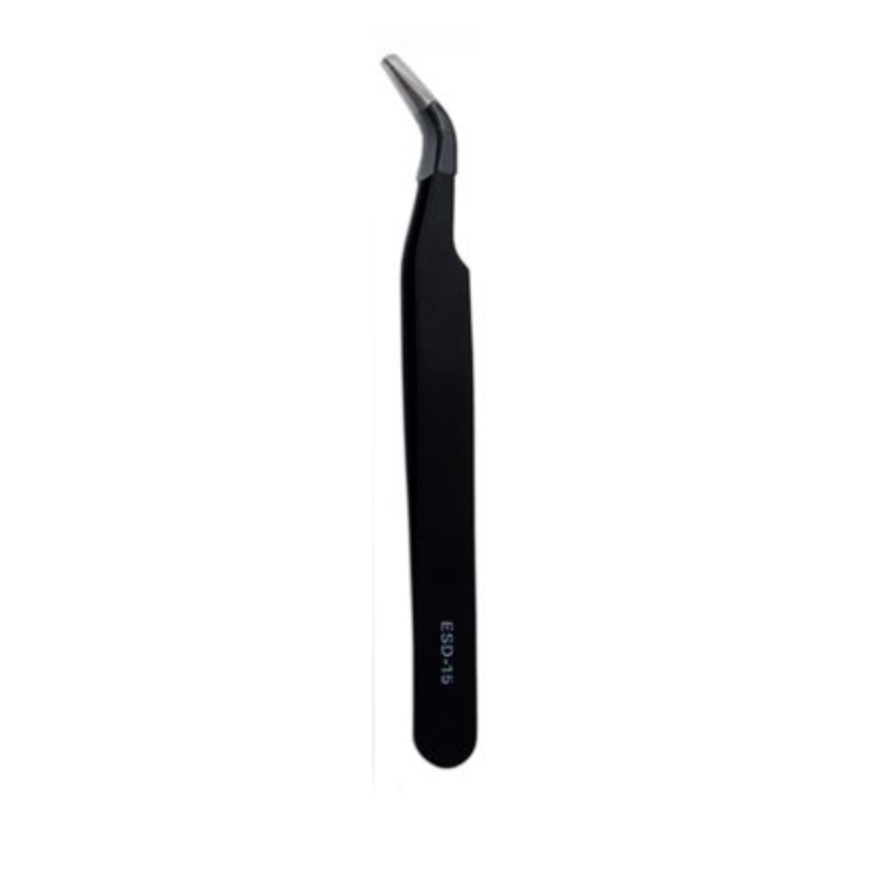 Pincette Antistatique Courbée ESD-15 Longueur 11,5 cm