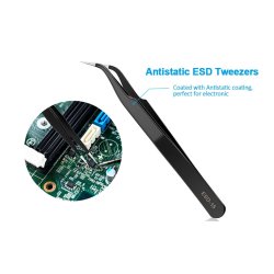 Pincette Antistatique Courbée ESD-15 Longueur 11,5 cm