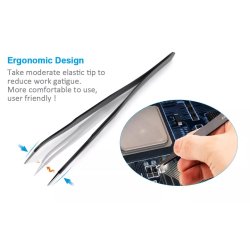 Pincette Antistatique Courbée ESD-15 Longueur 11,5 cm