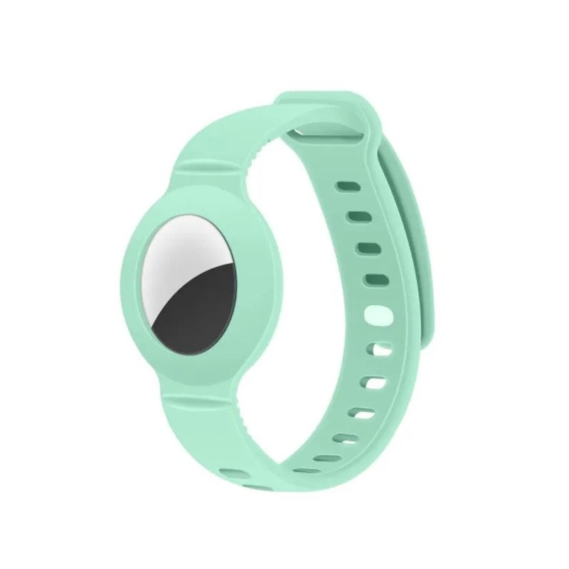 copy of AirTags 2021, Coque de Protection en Silicone Liquide avec Porte-clés - VERT