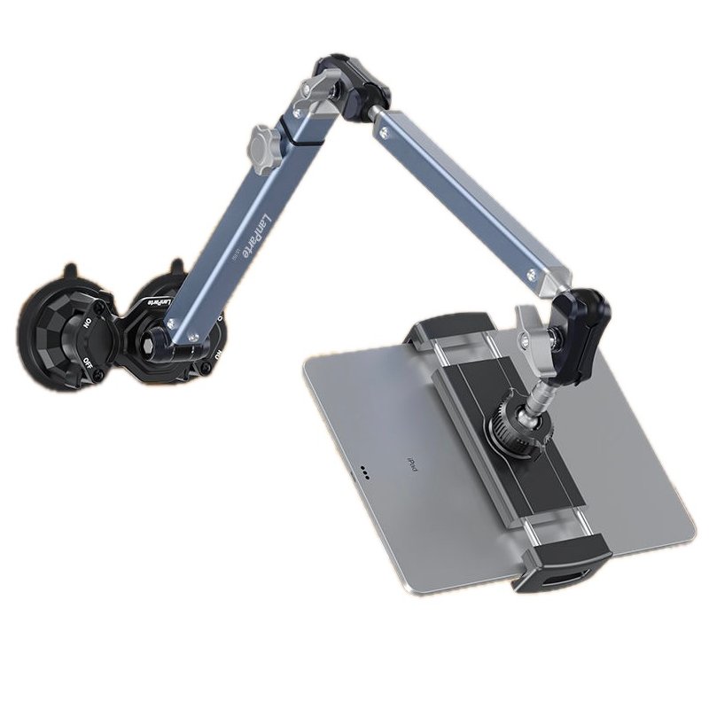 Support Téléphone/Tablette à Double Ventouse – Alliage d’aluminium 13 pouces max