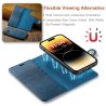 iPhone 15 Pro/Max/15 Plus/15 - Portefeuille étui coque détachable BLEU