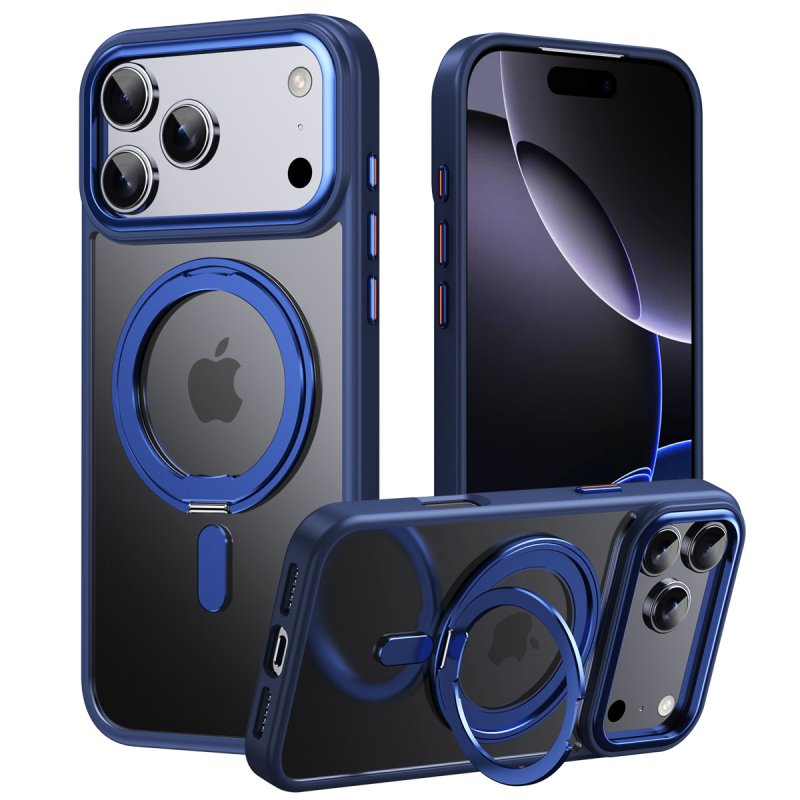 iPhone 17 Pro/Max/17 Air/17 - Coque Magnétique support magsafe Bleu