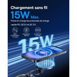 copy of Joyroom - Qi Wireless Auto KFZ Magnet Halterung für Lüftungsgitter - MagSafe kompatibel - schwarz