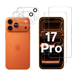 iPhone 17/Air/Pro/Max/ - 2 Protections d'écran Verre Trempé et 2 Protections Caméra