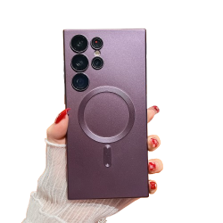 Galaxy S26 ultra  - Coque silicone semi rigide avec magsafe violet