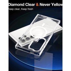 Galaxy S26/Plus/Ultra  - Coque silicone semi rigide avec magsafe transparente