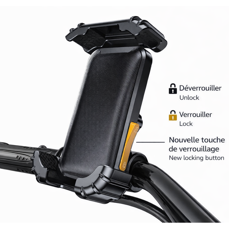 Support PISEN téléphone vélo/moto/scooter fixation rapide
